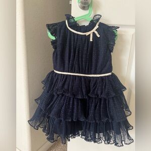 NWOT Janie and Jack Dark Navy Blue Lace Dress
